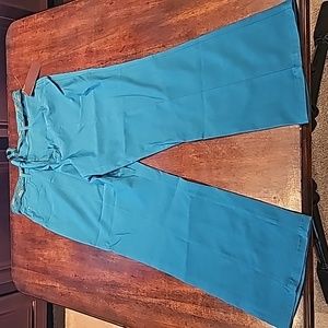 🆕️NWT Multiples Size 12 Slimming teal‎ pants and belt.
